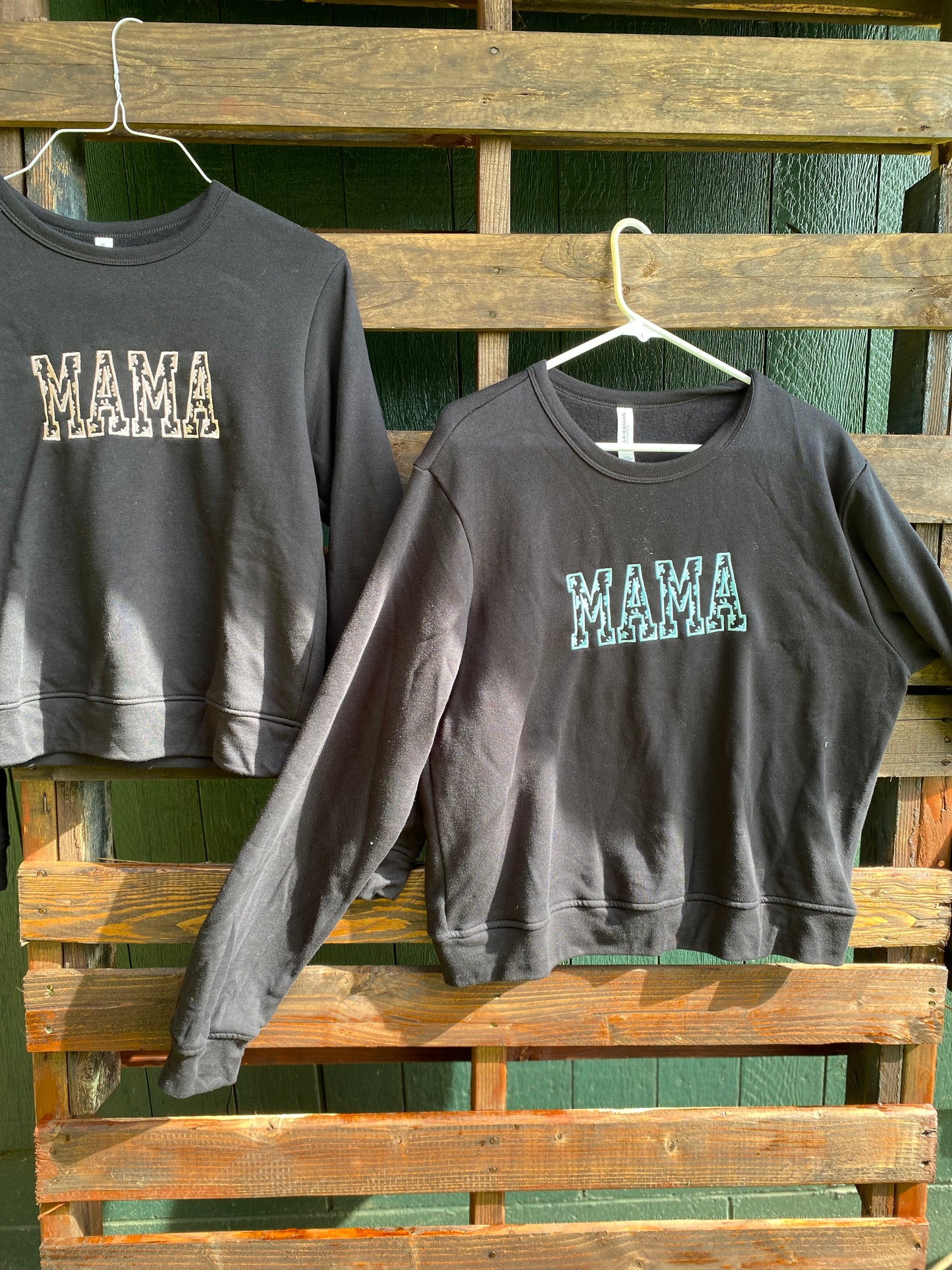 Mama Cowprint Pullover Sweatshirt