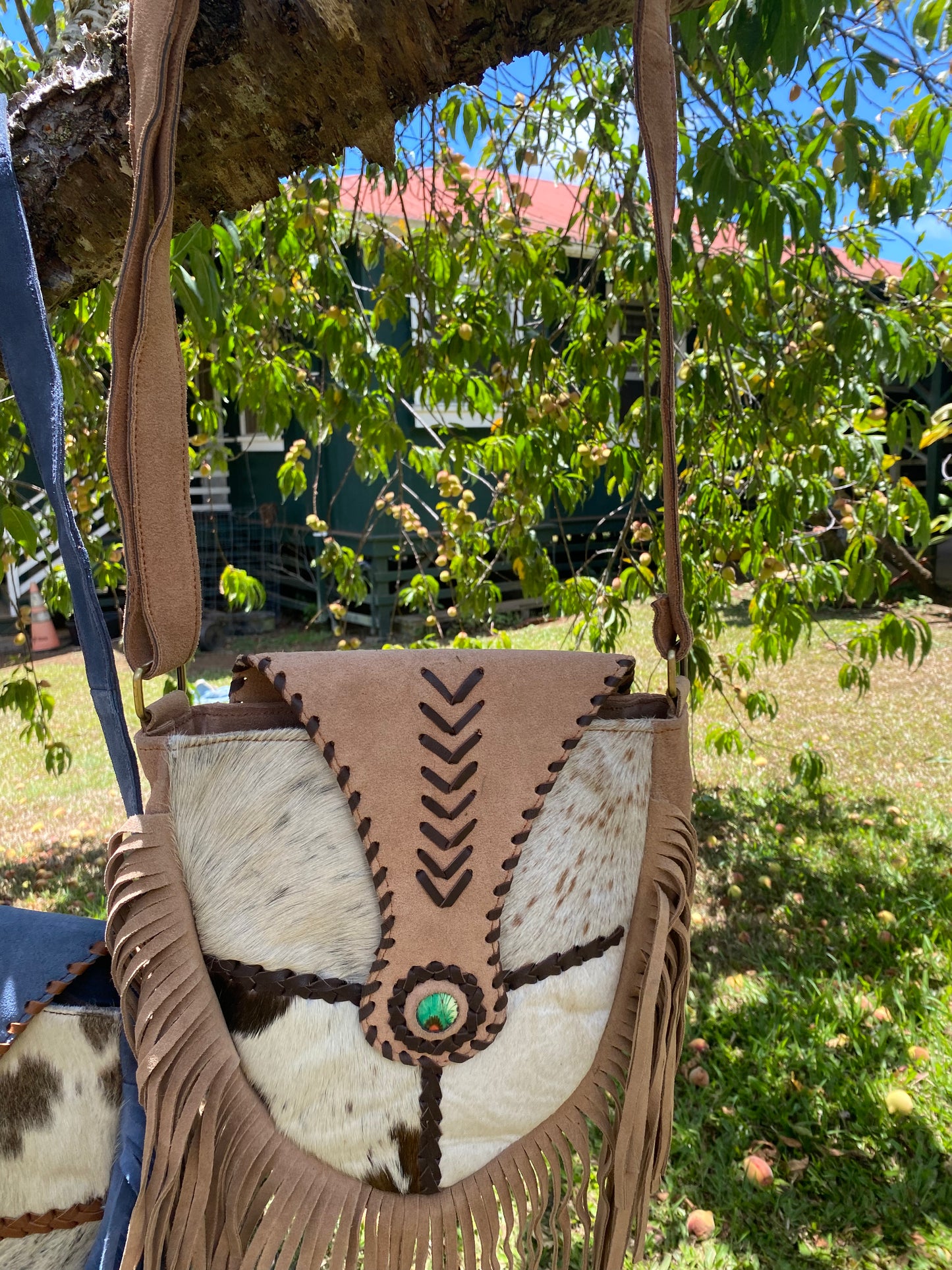 Cowhide x Leather Crossbody Purse- Available for a limited time only