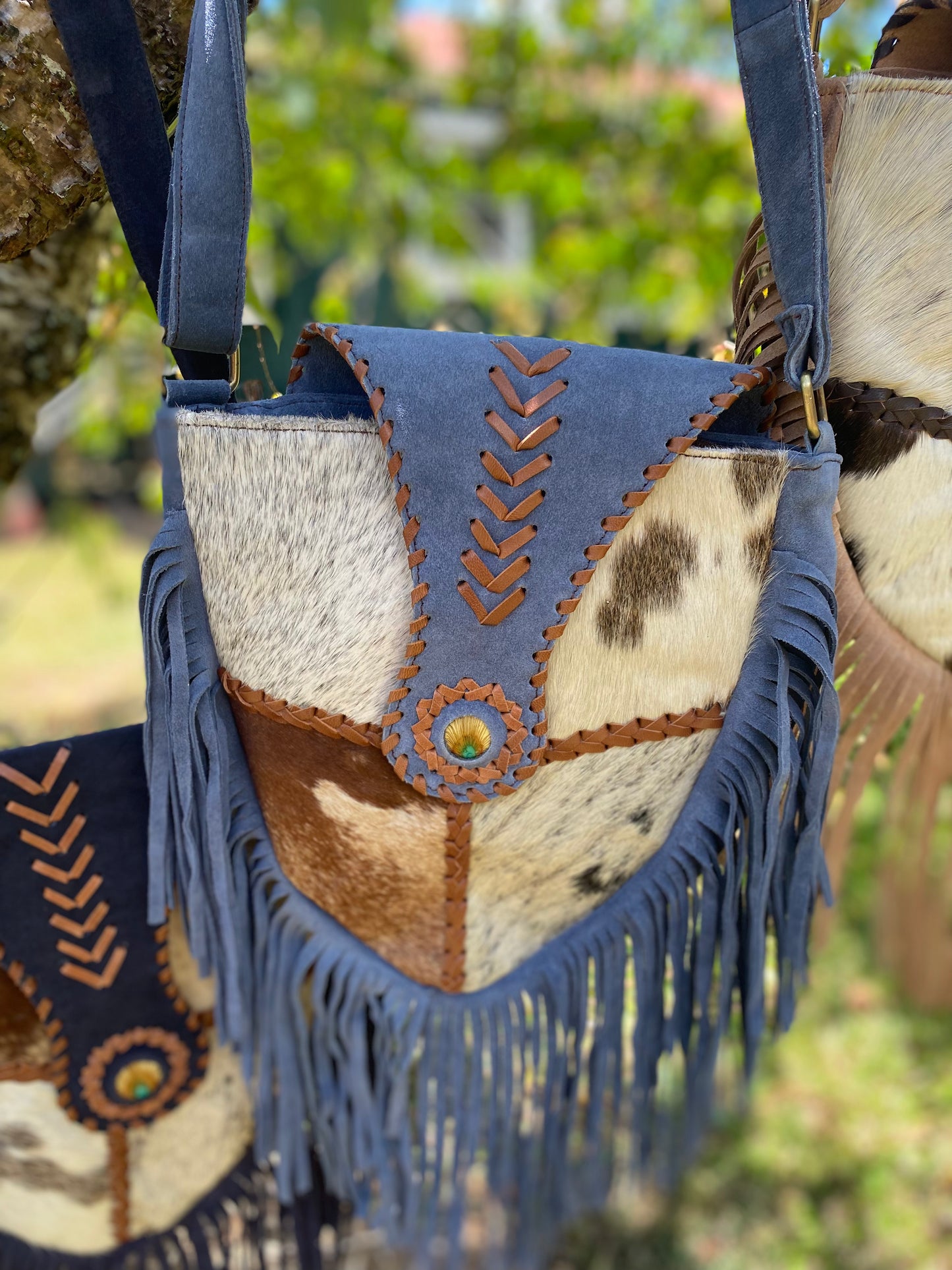 Cowhide x Leather Crossbody Purse- Available for a limited time only
