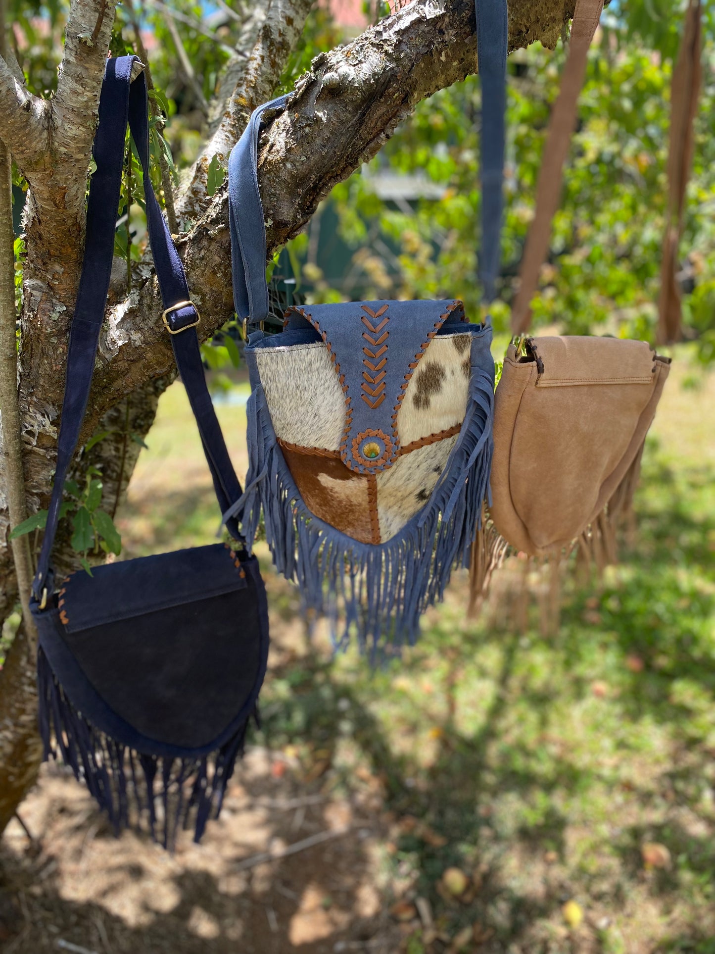 Cowhide x Leather Crossbody Purse- Available for a limited time only