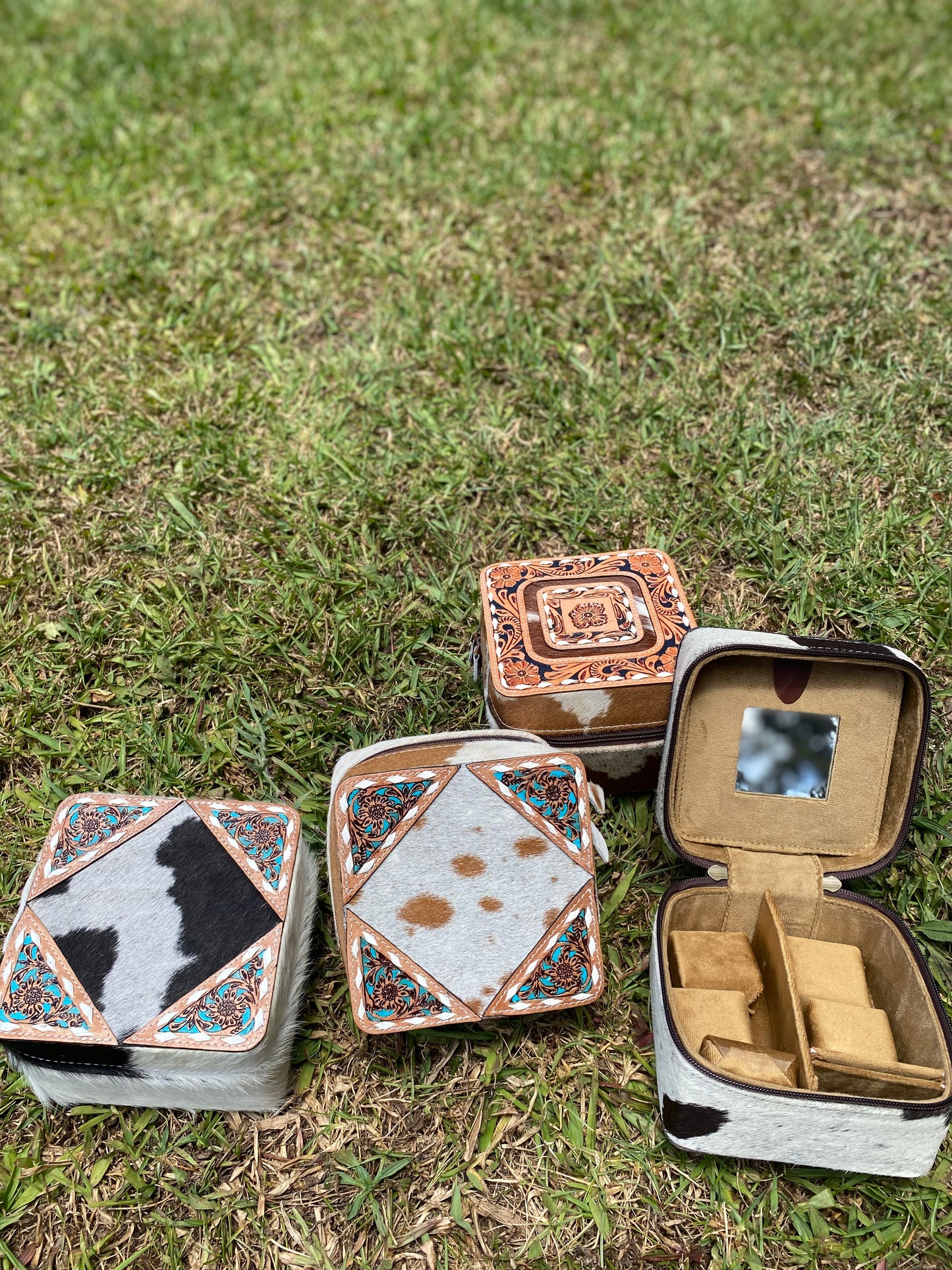 Leather x Cowhide Jewelry Case- Available for a limited time only