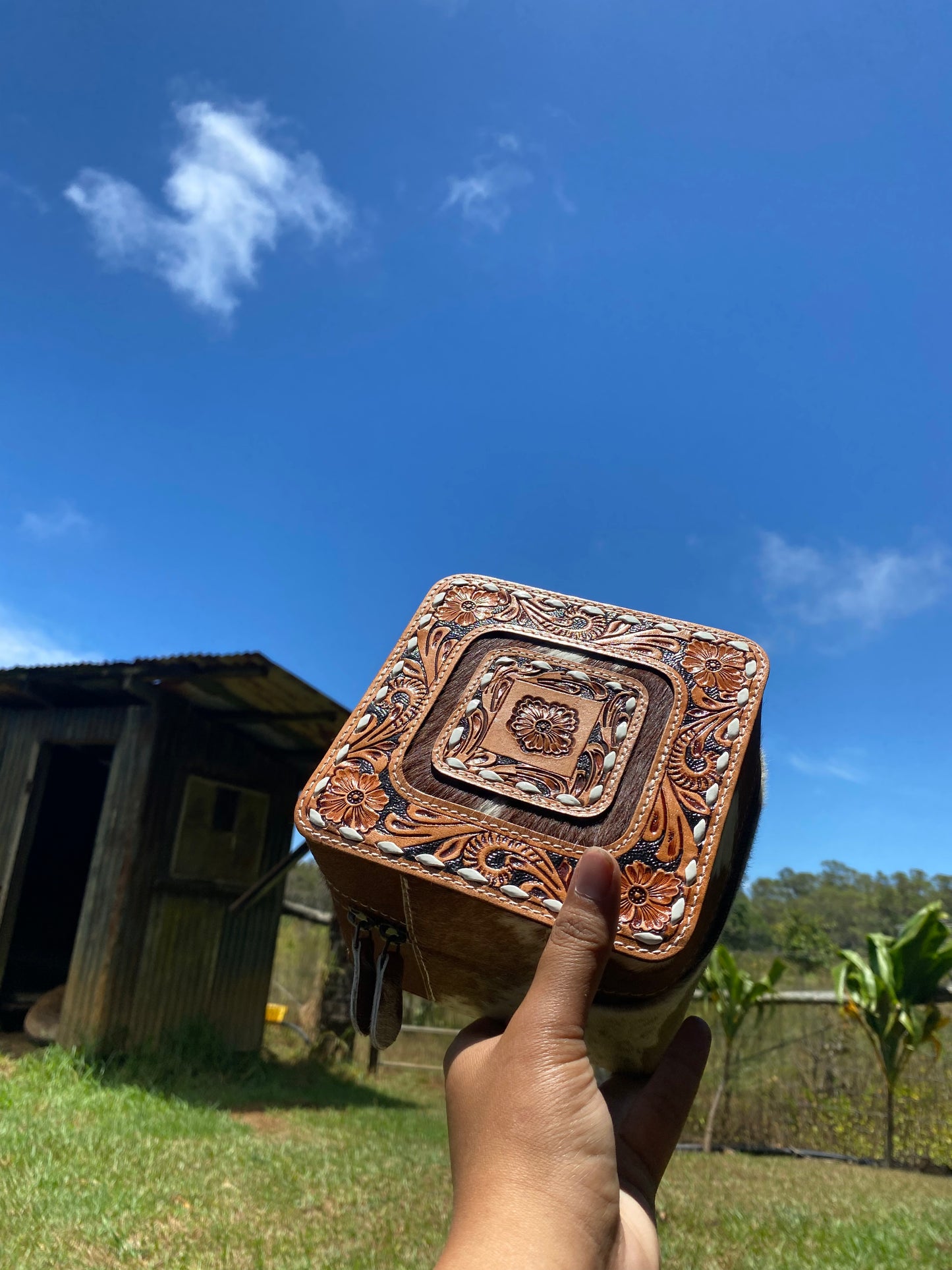 Leather x Cowhide Jewelry Case- Available for a limited time only